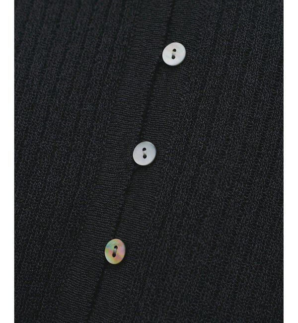 VIS「シアーポロ襟リブカーディガン」|カーディガン|