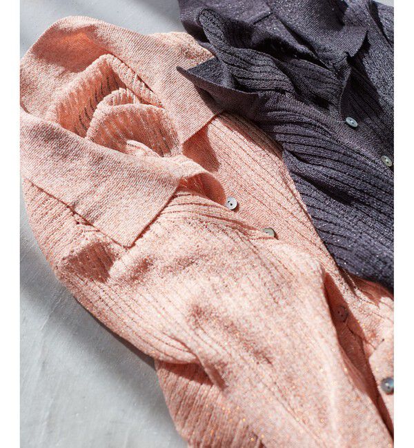 VIS「シアーポロ襟リブカーディガン」|カーディガン|