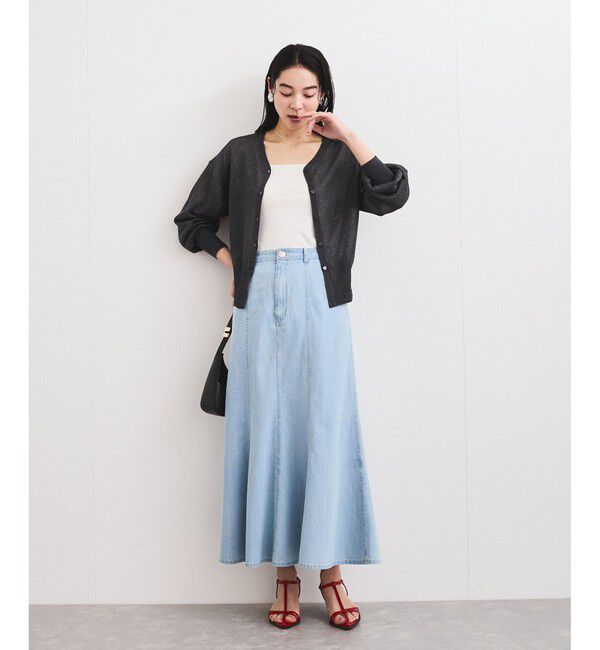 VIS「【前後2WAY】ハート釦シアーカーディガン」|カーディガン|