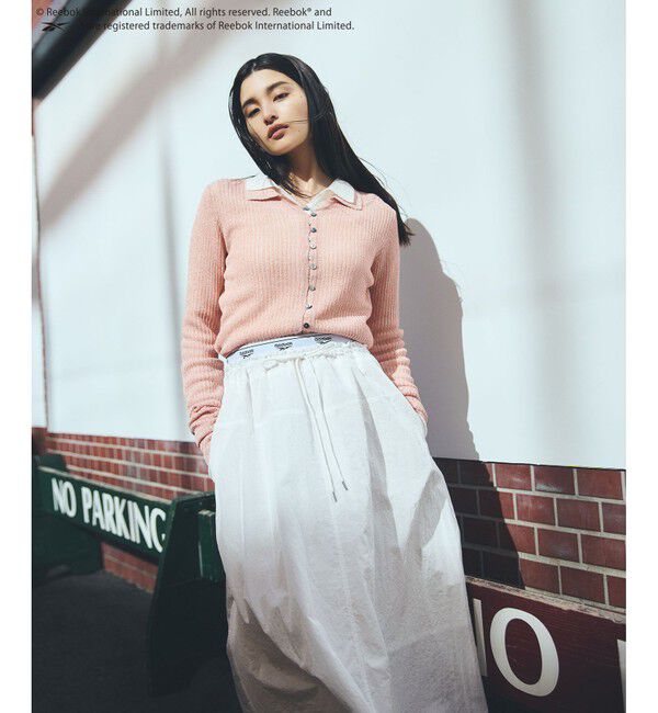 VIS「【Reebok】VIS別注ロゴベルトフレアースカート」|スカート|