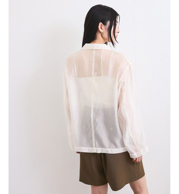 VIS「【洗える】羽織るだけでスタイリングワンランクアップ！シアージャケット」|テーラードジャケット|