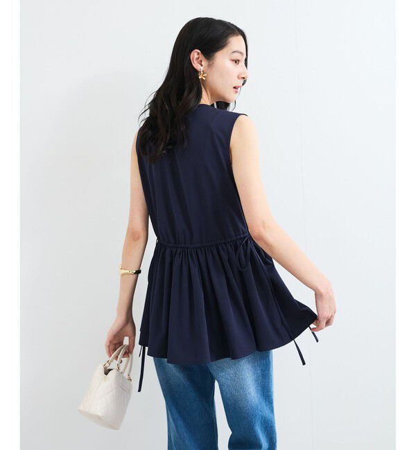 VIS「【WEB限定】ギャザーペプラムブラウス」|シャツ・ブラウス|