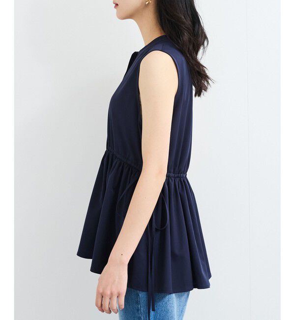 VIS「【WEB限定】ギャザーペプラムブラウス」|シャツ・ブラウス|