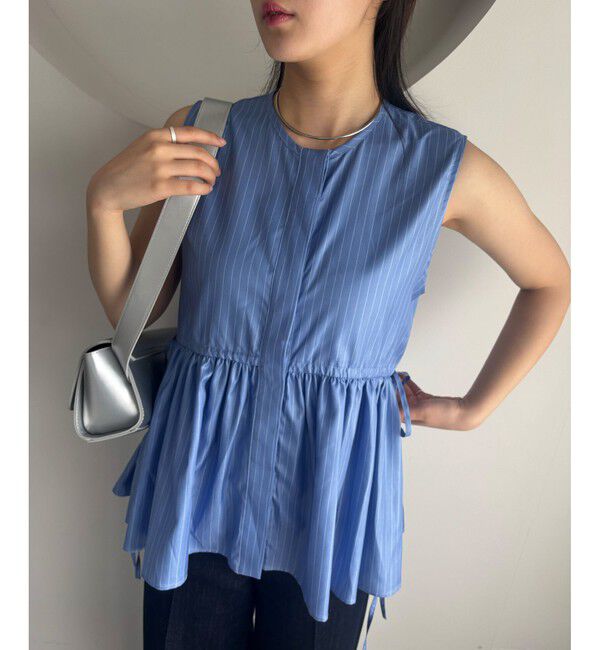 VIS「【WEB限定】ギャザーペプラムブラウス」|シャツ・ブラウス|