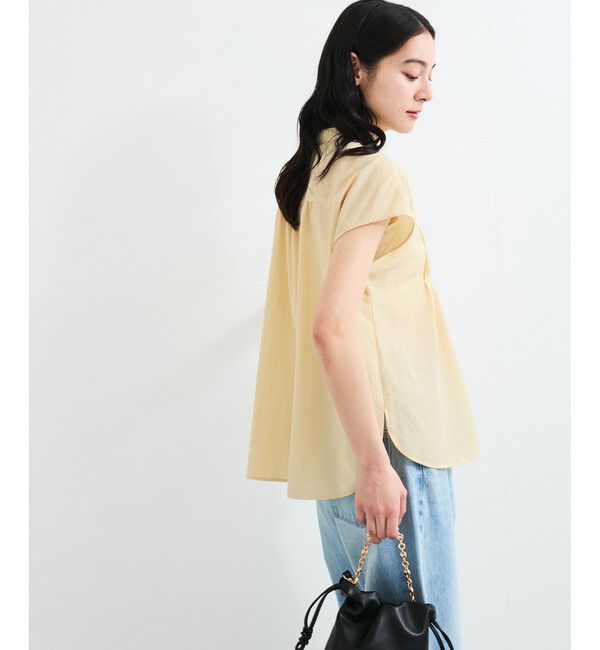 VIS「【接触冷感/洗える】気流染めスモッキングブラウス」|シャツ・ブラウス|