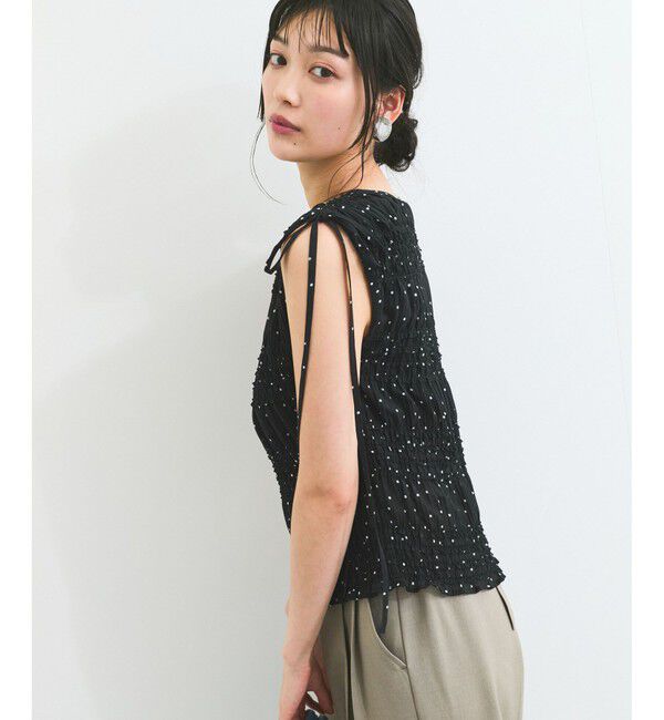 VIS「プリーツシアーシャーリングブラウス」|シャツ・ブラウス|