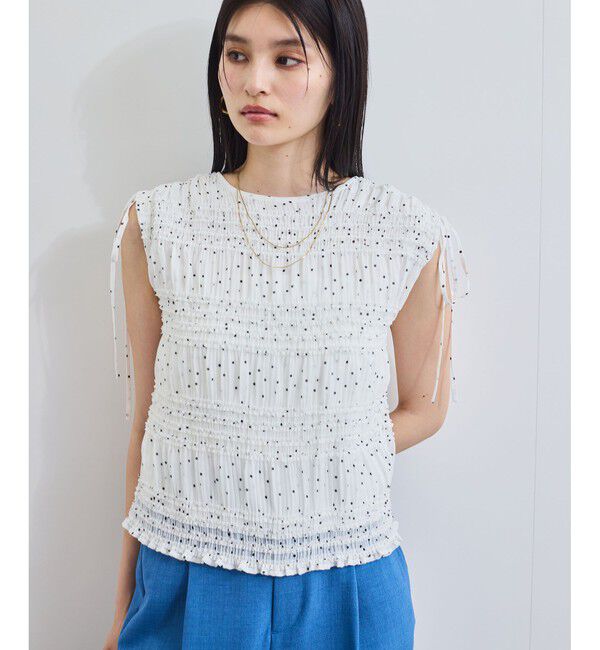 VIS「プリーツシアーシャーリングブラウス」|シャツ・ブラウス|