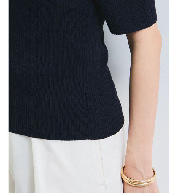 VIS「【アンチピリング/UVケア/洗える】オフショルハーフスリーブニット」|ニット・セーター|