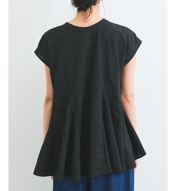 VIS「【防シワ/洗える】スキッパーフレアブラウス」|シャツ・ブラウス|