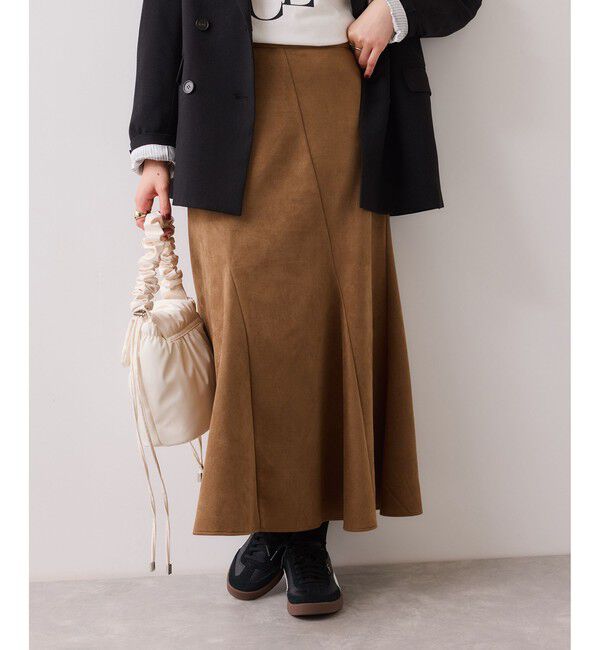 VIS「エスカルゴ切替スエードライクスカート」|スカート|