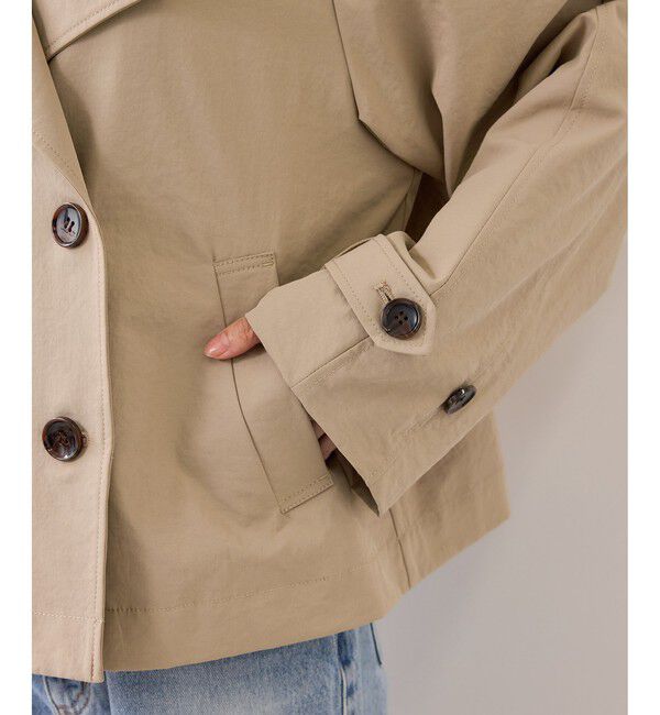 VIS「ショートトレンチコート/UVケア・撥水・花粉ガード」|トレンチコート|