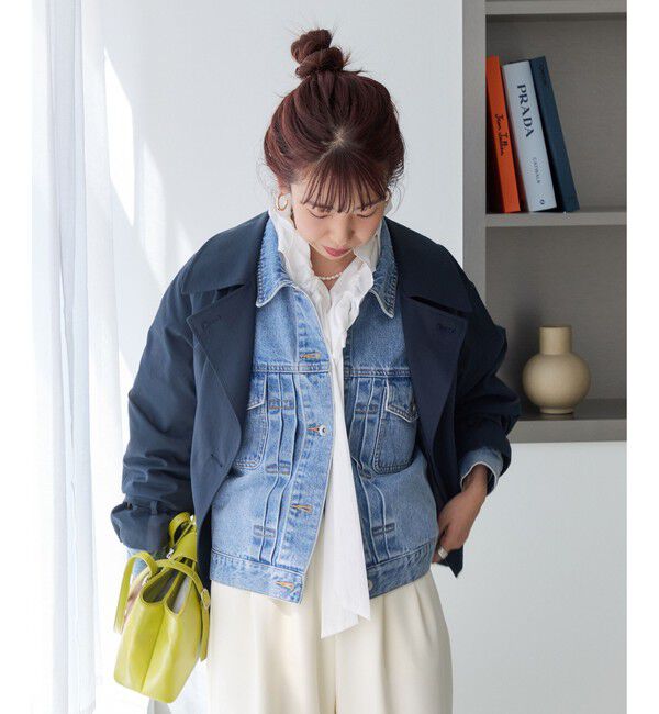 VIS「ショートトレンチコート/UVケア・撥水・花粉ガード」|トレンチコート|