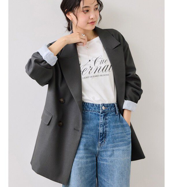 VIS「オーバーサイズテーラージャケット」|テーラードジャケット|チャコール(06)