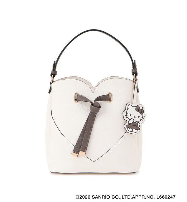 VIS「【HELLO KITTY&times;VIS】ハートカットバッグ」|ショルダー・メッセンジャー|オフホワイト(15)