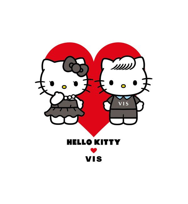 VIS「【HELLO KITTY&times;VIS】ハートカットバッグ」|ショルダー・メッセンジャー|