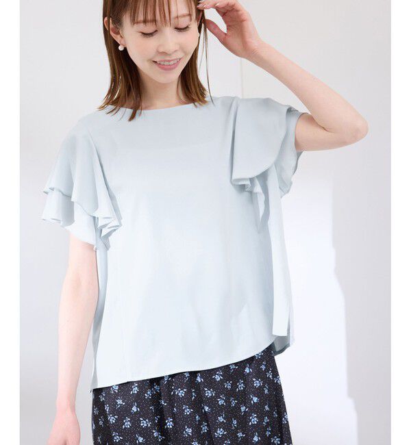 Rope&rsquo;Picnic「【WEB限定カラー】【UVケア・接触冷感・前後2WAY】フレアスリーブブラウス」|シャツ・ブラウス|