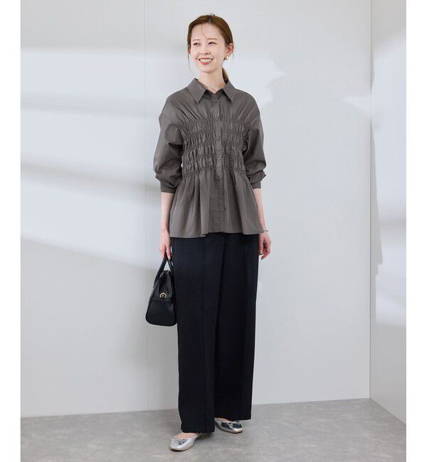Rope&rsquo;Picnic「【WEB限定】【emur/エミュール】シャーリングシャツ」|シャツ・ブラウス|