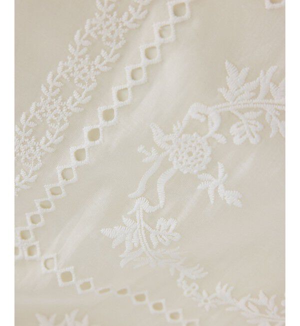 Rope&rsquo;Picnic「刺繍レースフレアスカート」|スカート|