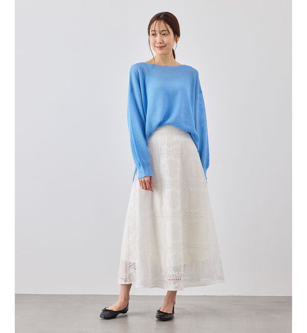 Rope&rsquo;Picnic「刺繍レースフレアスカート」|スカート|