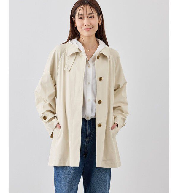 Rope&rsquo;Picnic「ミドル丈ステンカラーコート/花粉ガード・撥水」|ステンカラーコート|