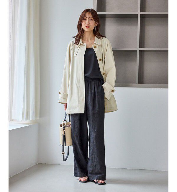 Rope&rsquo;Picnic「ミドル丈ステンカラーコート/花粉ガード・撥水」|ステンカラーコート|