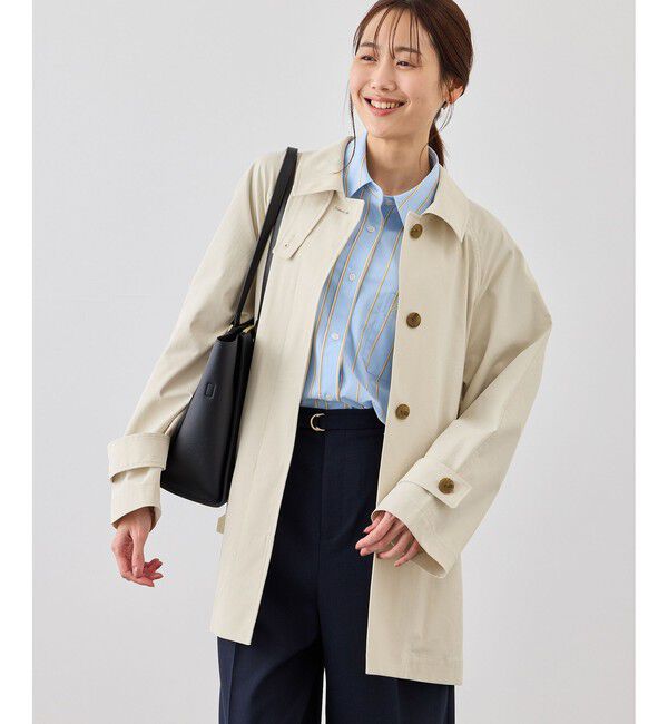 Rope&rsquo;Picnic「ミドル丈ステンカラーコート/花粉ガード・撥水」|ステンカラーコート|