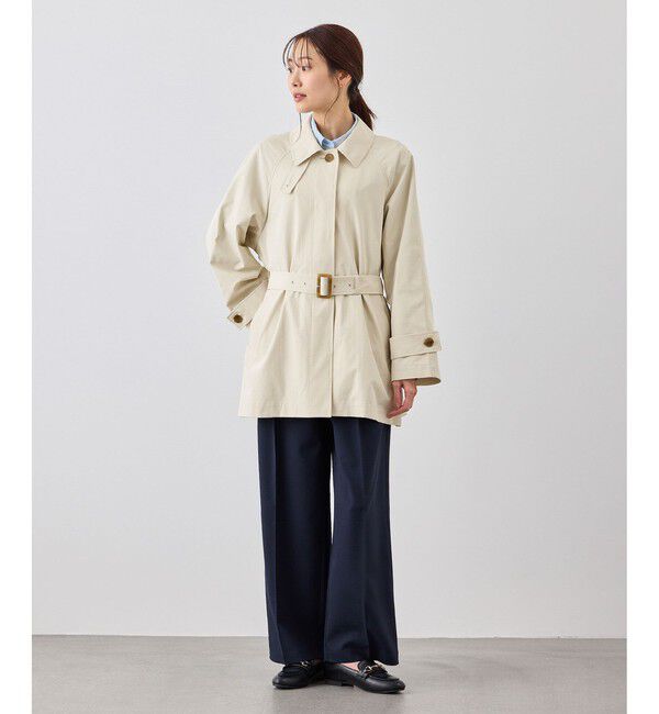 Rope&rsquo;Picnic「ミドル丈ステンカラーコート/花粉ガード・撥水」|ステンカラーコート|