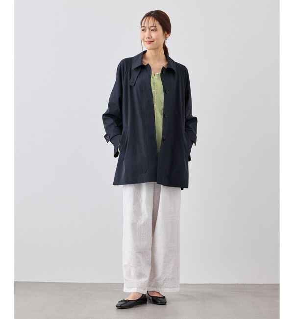 Rope&rsquo;Picnic「ミドル丈ステンカラーコート/花粉ガード・撥水」|ステンカラーコート|