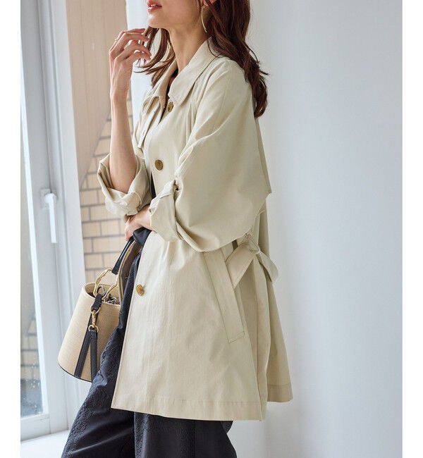 Rope&rsquo;Picnic「ミドル丈ステンカラーコート/花粉ガード・撥水」|ステンカラーコート|