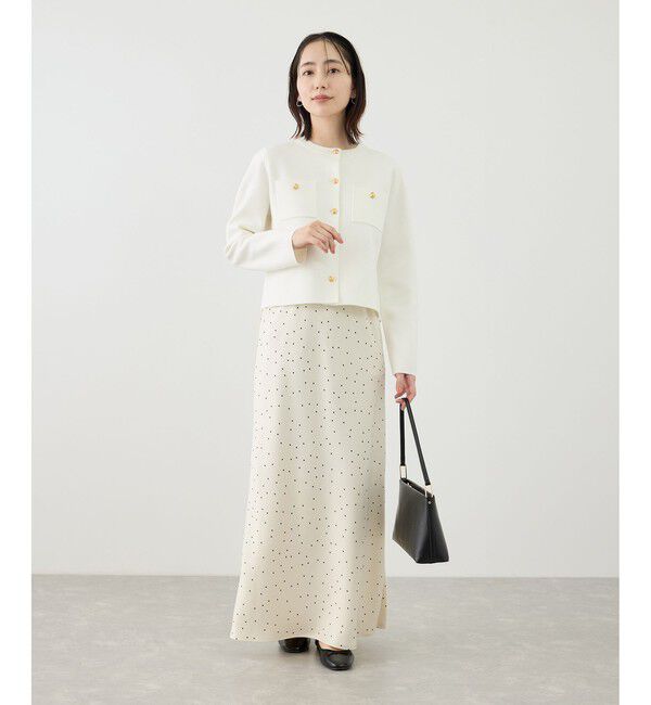 Rope&rsquo;Picnic「細見えバイアスサテンドットスカート」|スカート|