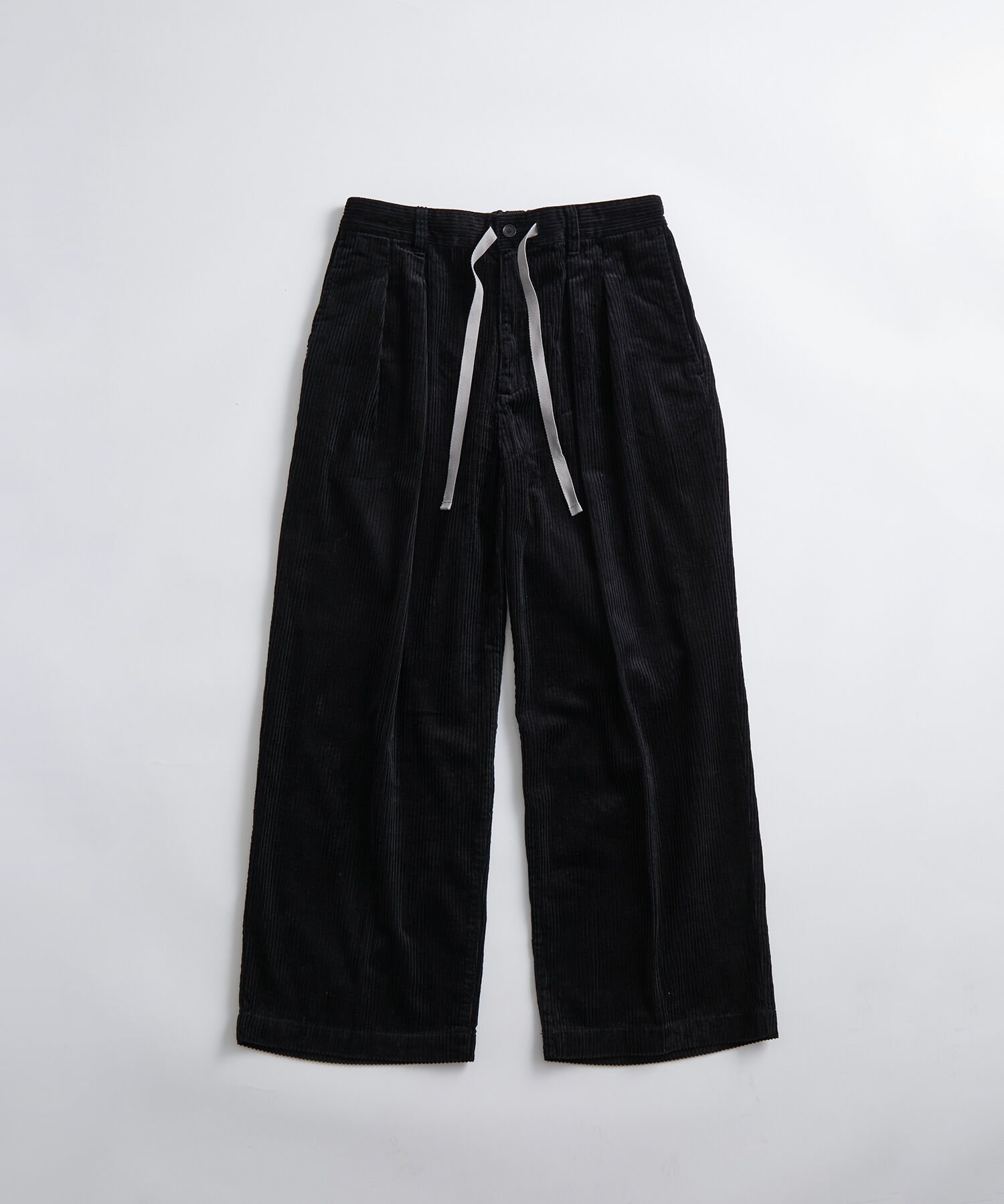 ADAM ET ROPE'「《好評につき数量限定で登場》【WEB限定】2タック ワイドルーズ ドカンパンツ / バギーパンツ /コーデュロ」|その他|ブラック(01)