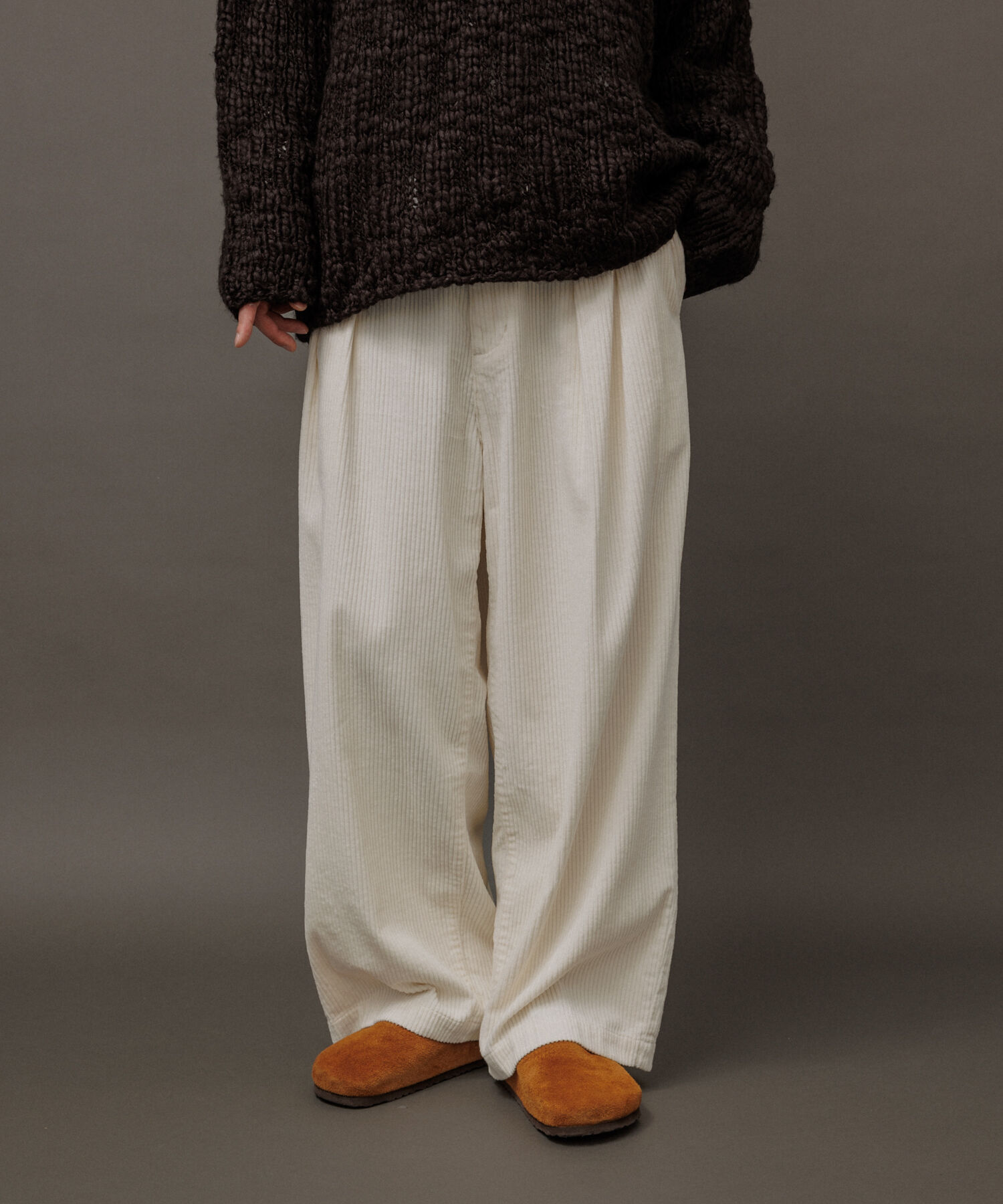 ADAM ET ROPE'「《好評につき数量限定で登場》【WEB限定】2タック ワイドルーズ ドカンパンツ / バギーパンツ /コーデュロ」|その他|