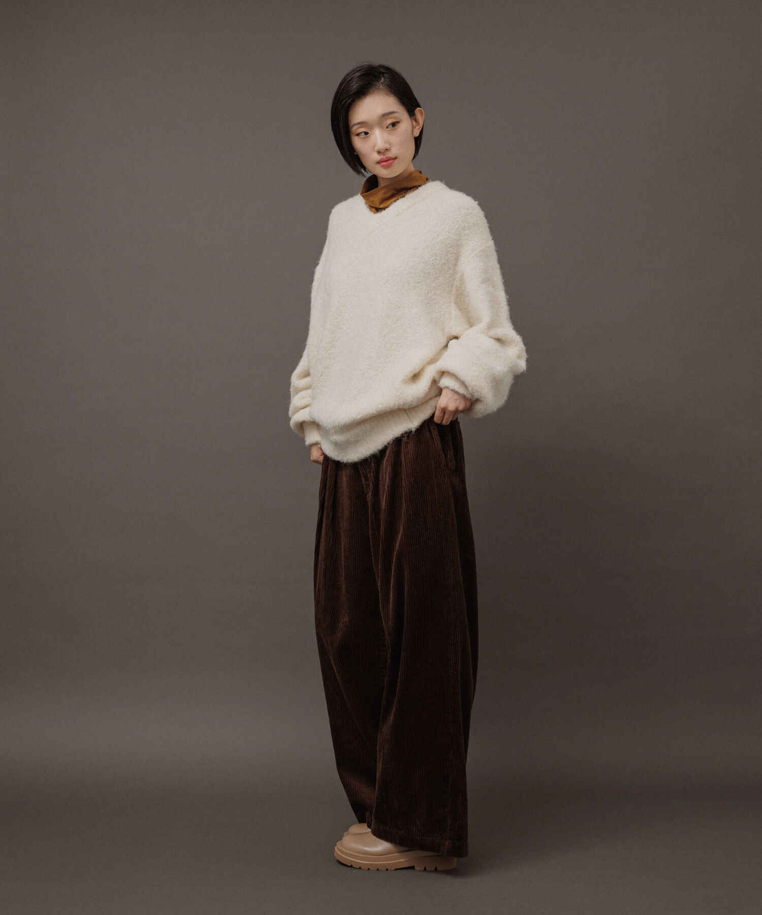 ADAM ET ROPE'「《好評につき数量限定で登場》【WEB限定】2タック ワイドルーズ ドカンパンツ / バギーパンツ /コーデュロ」|その他|