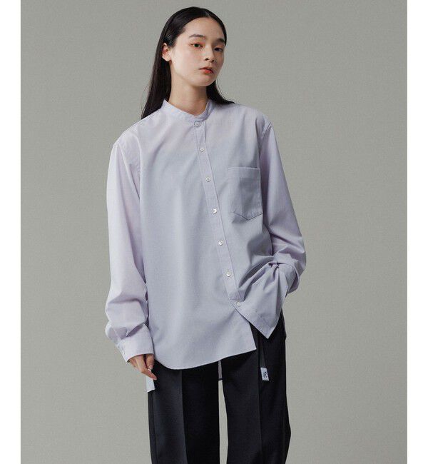 ADAM ET ROPE'「【NIKKE】 バンドカラー シャツ / ウォッシャブル」|シャツ・ブラウス|