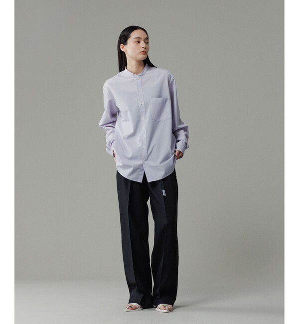 ADAM ET ROPE'「【NIKKE】 バンドカラー シャツ / ウォッシャブル」|シャツ・ブラウス|