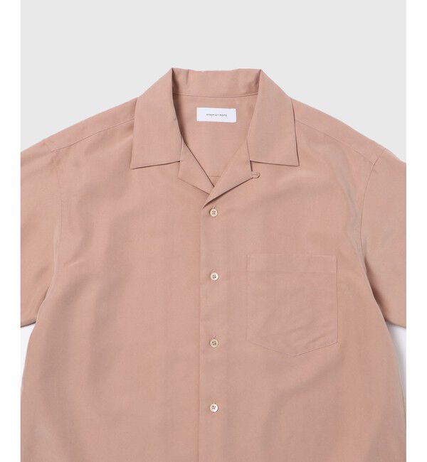 ADAM ET ROPE'「リラックス ドレープ レーヨン オープンカラーシャツ  / ロングシーズン着用可能」|シャツ・ブラウス|