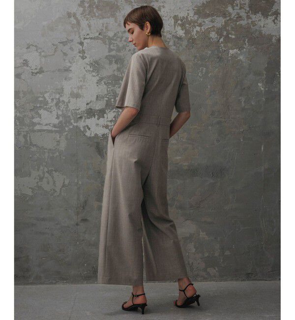 ADAM ET ROPE'「【EMOELLE】ハーフスリーブVネックオールインワン」|オールインワン|