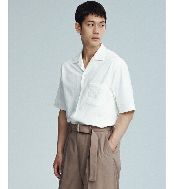 ADAM ET ROPE'「 接触冷感【MINUS】オープンカラー シャツ」|シャツ・ブラウス|