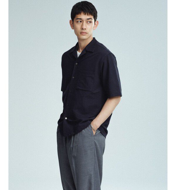 ADAM ET ROPE'「 接触冷感【MINUS】オープンカラー シャツ」|シャツ・ブラウス|