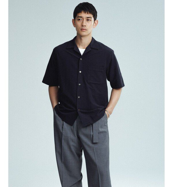 ADAM ET ROPE'「 接触冷感【MINUS】オープンカラー シャツ」|シャツ・ブラウス|