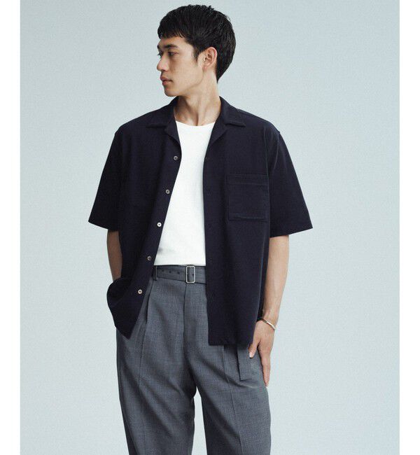 ADAM ET ROPE'「 接触冷感【MINUS】オープンカラー シャツ」|シャツ・ブラウス|