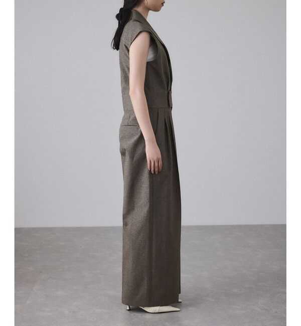 ADAM ET ROPE'「【EMOELLE】スリーブレスオールインワン メランジ」|オールインワン|