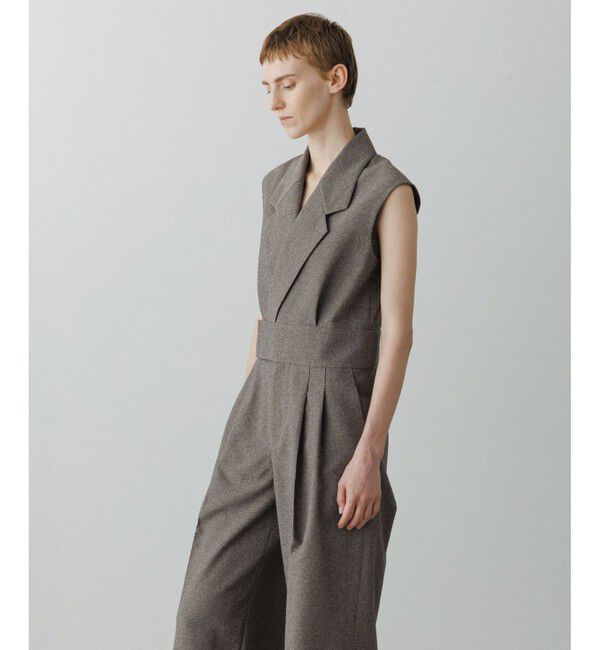 ADAM ET ROPE'「【EMOELLE】スリーブレスオールインワン メランジ」|オールインワン|