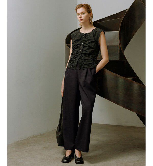 ADAM ET ROPE'「ブラウスコンビオールインワン」|オールインワン|ブラック(01)