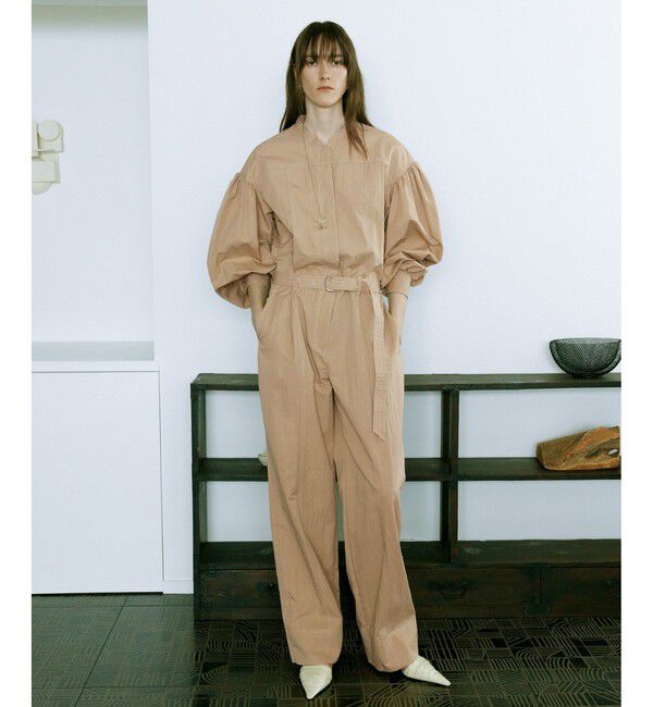 ADAM ET ROPE'「【EMOELLE】パフスリーブオールインワン」|オールインワン|ベージュ(27)