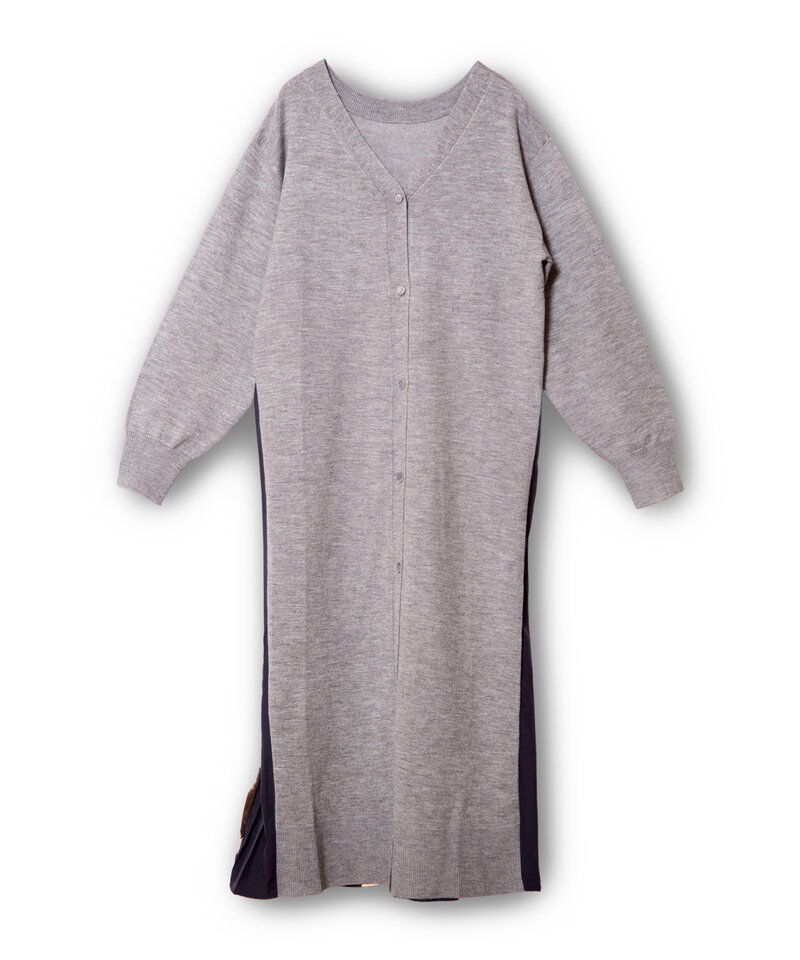  「2WAYバックプリーツニットカーディガン」|ワンピース|