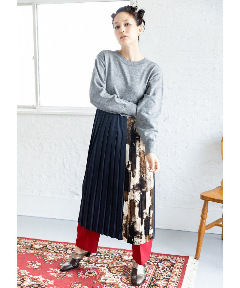  「2WAYバックプリーツニットカーディガン」|ワンピース|