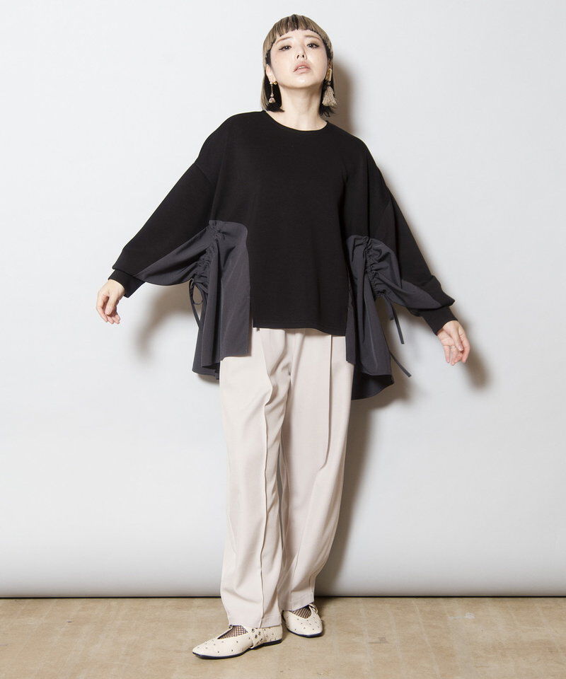 「サイドギャザープルオーバー」|Tシャツ・カットソー|