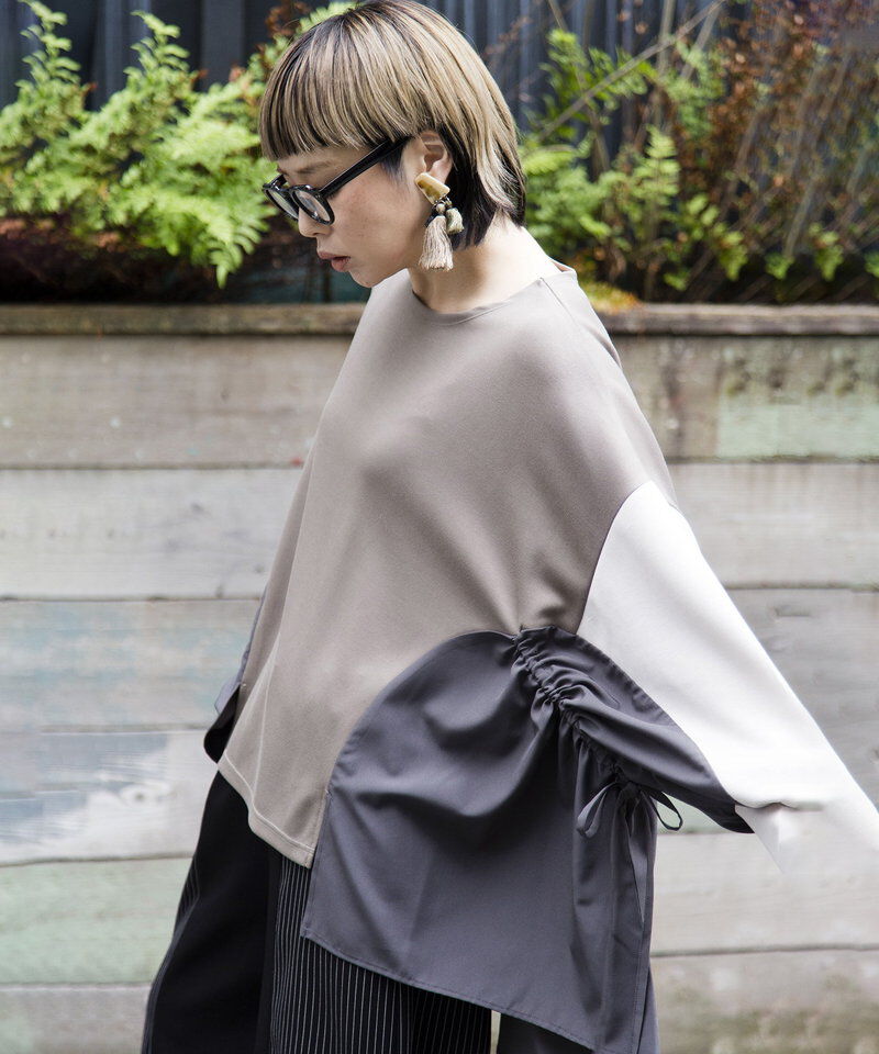  「サイドギャザープルオーバー」|Tシャツ・カットソー|
