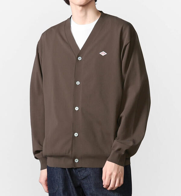 DANTON「DANTON | ジャージーニット Vネックカーディガン MEN」|ニット・セーター|TAUPE